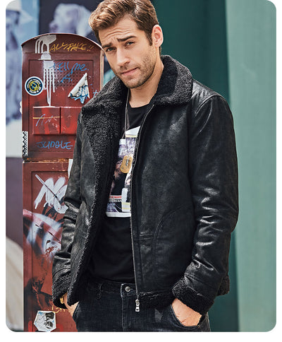 Chaqueta de Cuero Vintage Estilo Casual Americano - Image 32