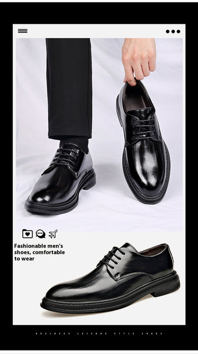 Zapatos de Cuero para Hombre - Elegancia Formal para Bodas y Eventos - Image 9