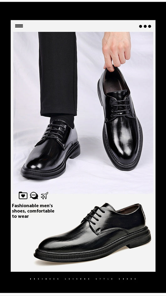 Zapatos de Cuero para Hombre - Elegancia Formal para Bodas y Eventos - Image 9