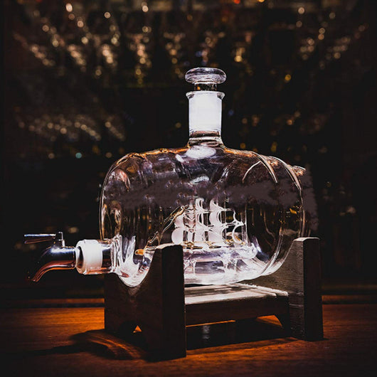 Decantador de Vidrio 1000ml con Grifo - Barril de Vino Artesanal Buen Viaje - Image 8