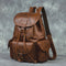 Mochila de Cuero Genuino Estilo Retro - Bolsa Casual Versátil