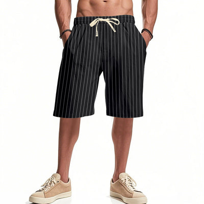 Shorts de Lino Holgados Transpirables Estilo Americano para Playa - Image 9
