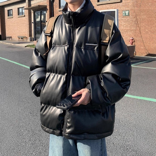 Chaqueta Acolchada de Algodón Grueso Estilo Urbano Americano para Hombre