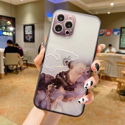 Funda para Celular con Diseño Acuarela Concha y Contraste de Colores