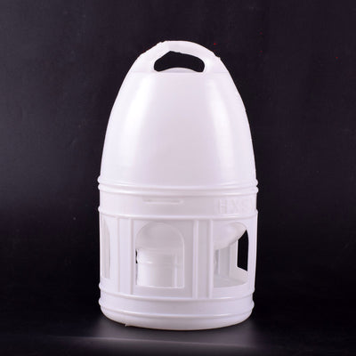 Transparent pet drinker with a light blue base and handle, designed for chickens or small birds. - Image 30