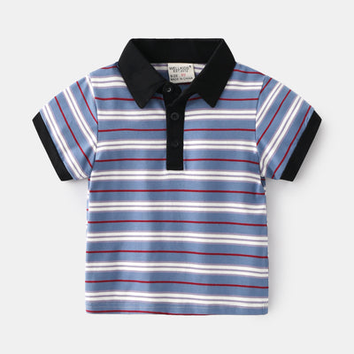 Camisa Casual Infantil con Cuello Solapa y Manga Corta - Image 5
