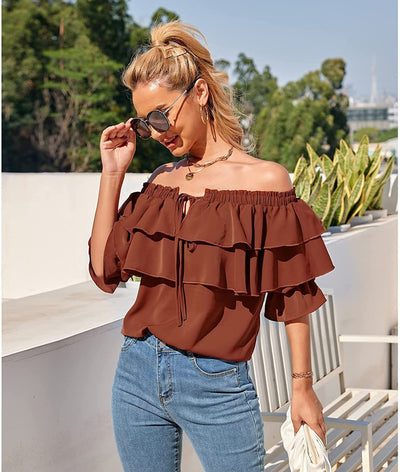Blusa Casual de Manga Larga Superpuesta para Mujer - Image 5
