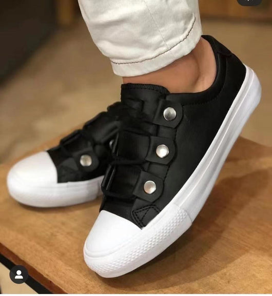 Zapatos Plataforma Casual de Viscosa con Punta Redonda para Mujer - Image 2
