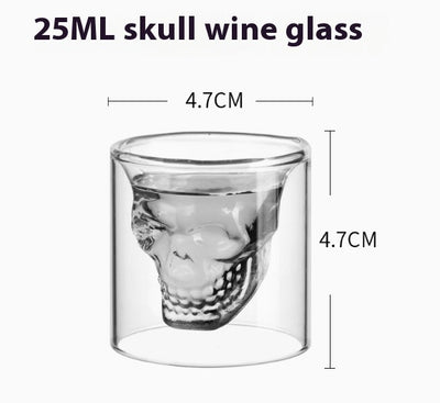 Vaso de Whiskey Doble Capa Diseño Calavera - Copa Premium para Bar - Image 10