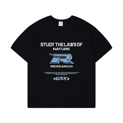 Camiseta Hombre Estilo Retro con Estampado Crack Letter - Image 9