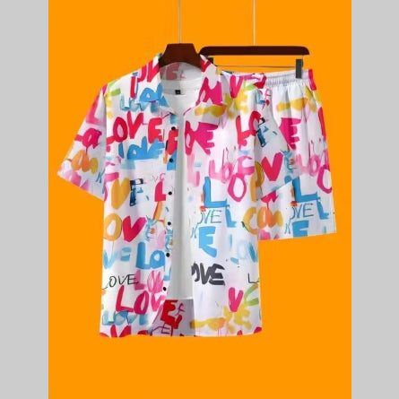 Conjunto de Pantalón y Playera Estampada 3D Suelta para Hombre - Image 13