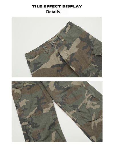 Pantalones Cargo Camuflaje Mujer Rectos Holgados Casual - Image 10