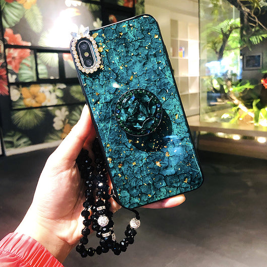 Funda para iPhone con Diseño de Mármol y Cristales Brillantes - Image 6