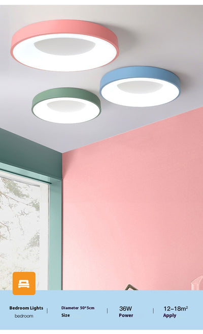 Lámpara de Techo LED Minimalista Redonda Macaron con Protección Ocular - Image 42
