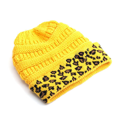 Gorro Tejido para Mujer Estampado Leopardo - Abrigo Cálido para Invierno - Image 8