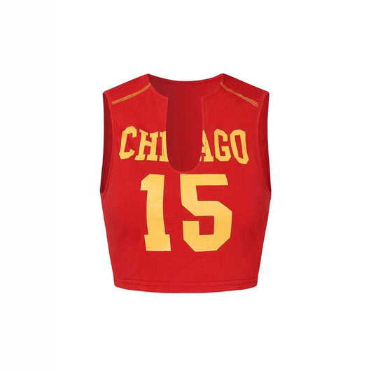 Musculosa Deportiva Personalizada Roja con Impresión Digital