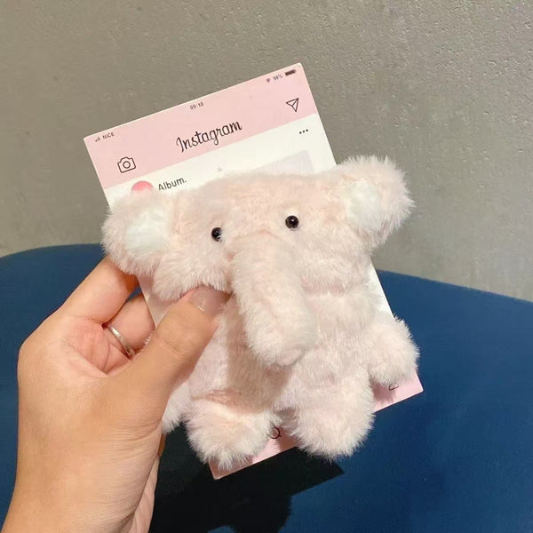 Estuche de Carga Inalámbrica para Audífonos Bluetooth - Diseño Elefante Peluche