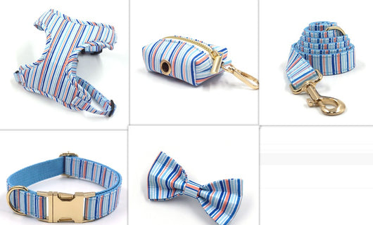 Set de Arnés Pecho y Espalda con Estampado Rayas + Bolsas Desechables para Mascotas - Image 22