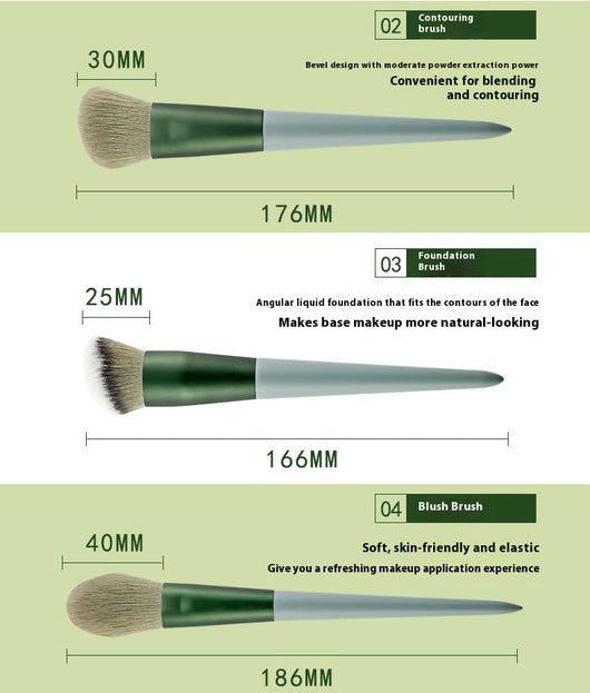 Set de 13 Brochas de Maquillaje Flor Púrpura con Cerdas Suaves - Image 20
