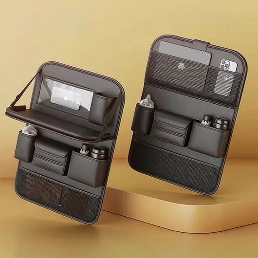 Organizador de Asiento Trasero Auto con Bandeja Plegable y Soporte para Tablet - Image 3