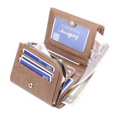 Billetera Corta Hombre Diseño Coreano Vertical Multibolsillos Compacta - Image 3