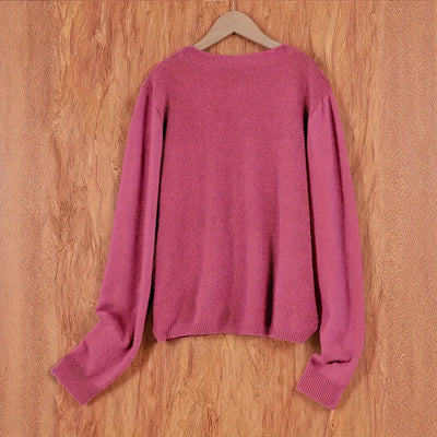 Cardigan Tejido de Abrigo en Colores Puros para Mujer - Image 17