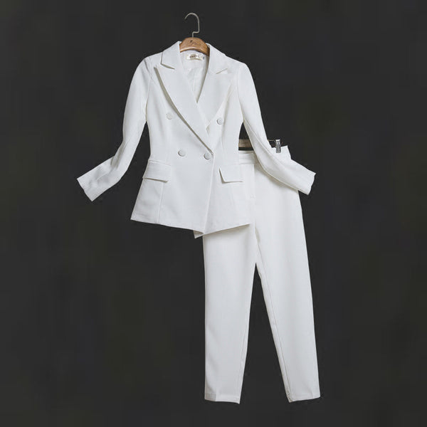 Pantalones de Traje Casual Profesional para Mujer - Conjunto Dos Piezas