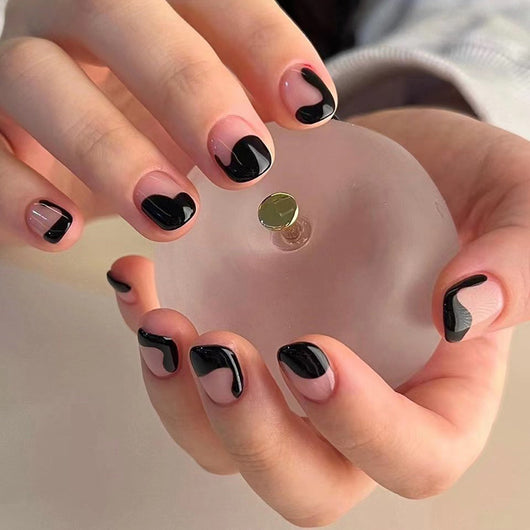 Uñas Postizas Francesas Oblicuas - Manicura Elegante Lista para Usar - Image 12
