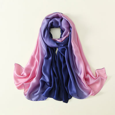 Pañuelo de Seda con Degradado de Colores para Mujer - Image 38