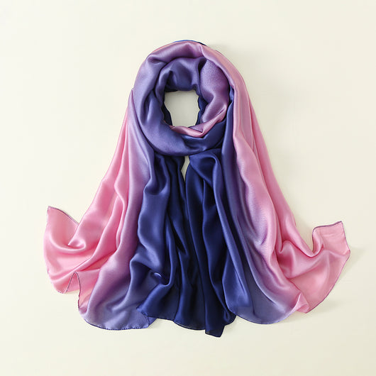 Pañuelo de Seda con Degradado de Colores para Mujer - Image 38