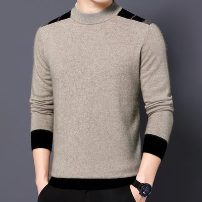 Suéter Cuello Alto Reversible de Terciopelo Manga Larga para Hombre - Image 11