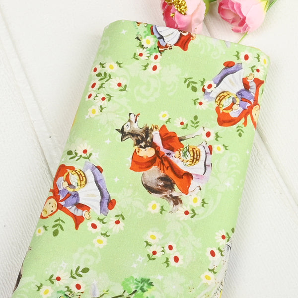 Tela de Algodón Estampado Cuento de Hadas para Proyectos Artesanales DIY