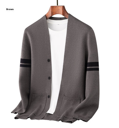Suéter Abrigo Hombre Invierno Tejido Grueso Jacquard Manga Larga - Image 31
