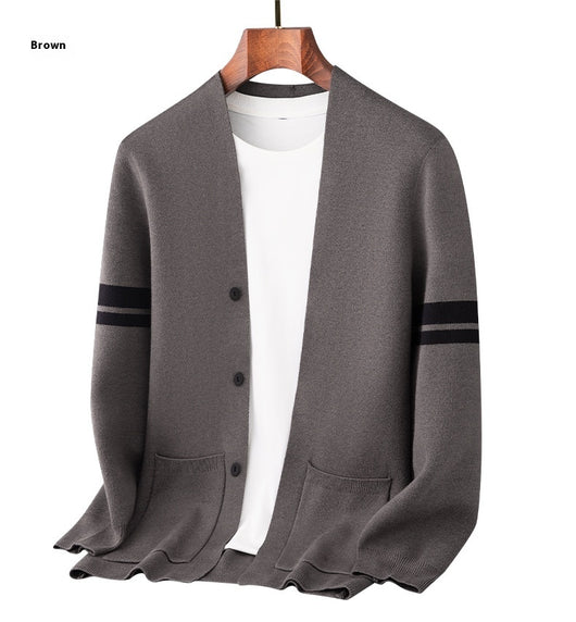 Suéter Abrigo Hombre Invierno Tejido Grueso Jacquard Manga Larga - Image 31