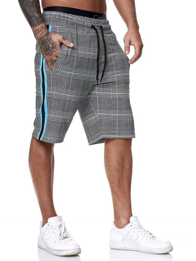Pantalones Cortos de Cuadros para Hombre - Estilo Slim Fit Playa - Image 4