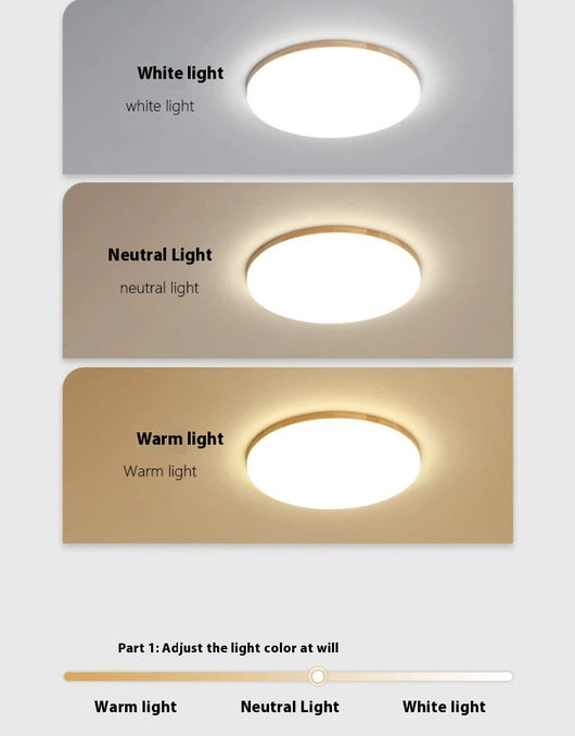 Lámpara de Techo LED Redonda Minimalista Nórdica en Madera Maciza - Image 24