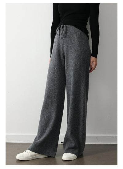 Pantalones Rectos Anchos con Cintura Elástica y Cordones - Image 18
