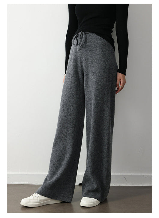 Pantalones Rectos Anchos con Cintura Elástica y Cordones - Image 18
