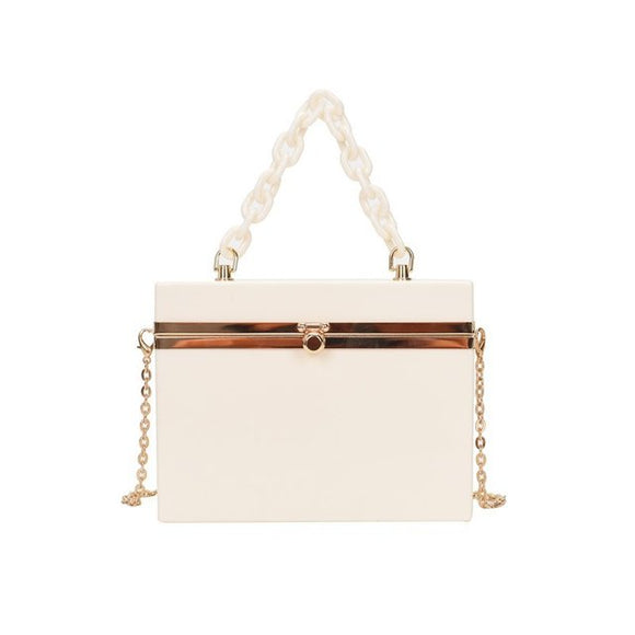 Bolso de Mano Candy Color con Cadena - Clutch Elegante para Eventos