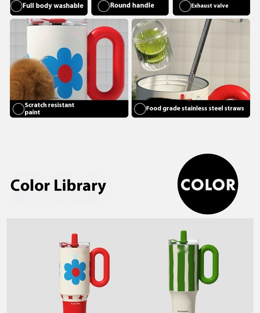 Termo Infantil Grande con Pajita - Vaso Térmico Cerámica para Niñas - Image 19