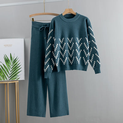 Conjunto Reductor de Pantalón Palazzo y Suéter Fashionable - Image 4