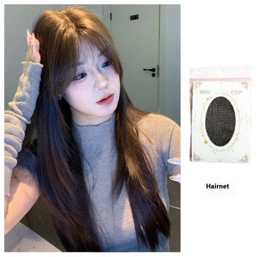 Peluca Larga Estratificada Cabello Liso Cobertura Total para Mujer - Image 6