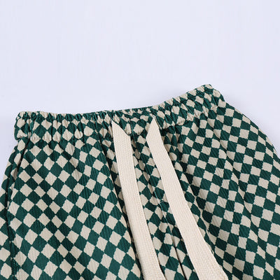 Pantalones Anchos de Cintura Elástica con Estampado Geométrico - Image 19