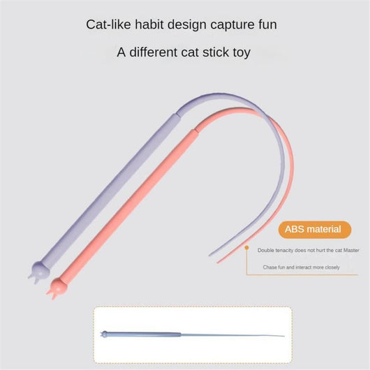 Juguete Interactivo para Gatos - Vara Teaser con Cola de Ratón Silicona - Image 10