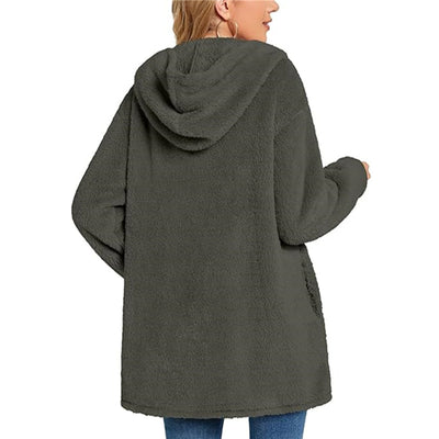 Cardigan Tipo Sudadera con Capucha y Bolsillos - Abrigo Casual Europeo - Image 18
