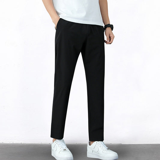 Pantalones Casuales Micro-elásticos Slim Ajustados Nueve Puntos para Niños - Image 2