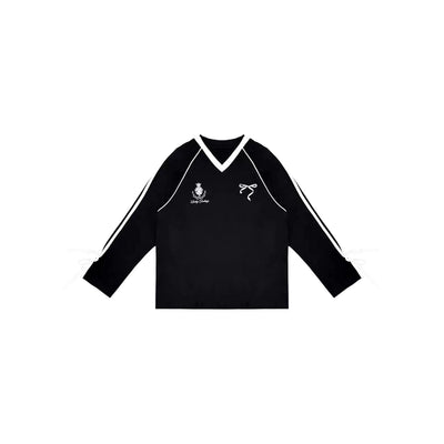 Playera Deportiva Suelta con Lazo Mariposa y Cuello V - Image 4