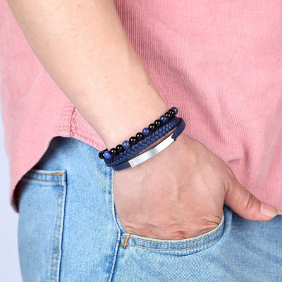 Pulsera de Piedra Natural con Cierre Magnético y Cuero Trenzado - Image 13
