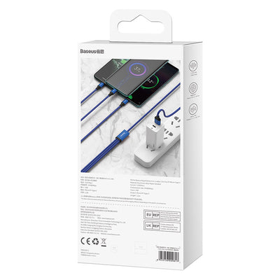Cable 3 en 1 Rapid Series - iPhone, Android y USB-C Azul Oscuro - Image 8