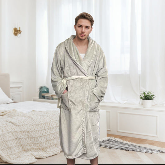 Pijama Largo Pareja Bata Cómoda para el Hogar - Image 10